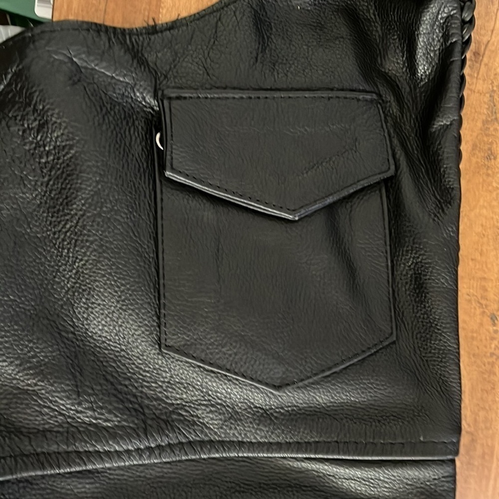 Leather Chaps, Black Size Medium - image 3